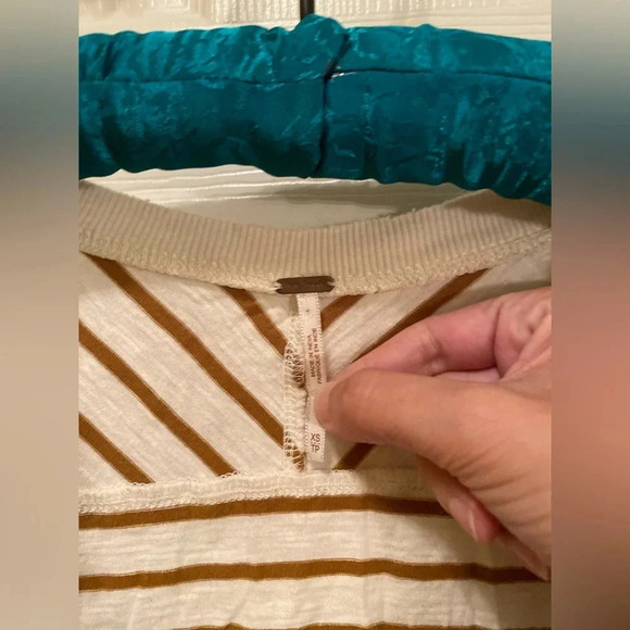 Free People lace sleeve long sleeve shirt x small - Picture 2 of 7